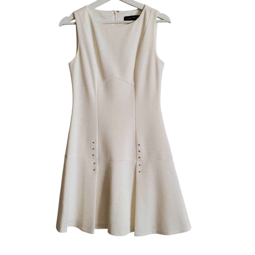 Ivanka Trump Cream Sleeveless Mini Dress